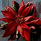 Silk flower ' Christmas star', Brooches, Saratov,  Фото №1