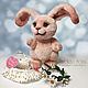 Игрушка зайчик с романтичным сердечком. Тедди Зверята. Morya Toys. магазин Марины Еретновой. Ярмарка Мастеров.  Фото №5