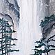Бушующий водопад в скалах. Картины. Картины Арт Вселенная. Ярмарка Мастеров.  Фото №4