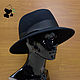 Stylish women's felt hat Fedora. Black and 5 colors, Hats1, Ekaterinburg,  Фото №1