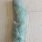 Материалы для творчества handmade. Livemaster - original item The tail of the Finnish Arctic fox is light green /natural fur. Handmade.
