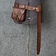 Handmade leather Temerian belt bag and belt inspired Witcher. Waist Bag. Svetliy Sudar Leather Arts Workshop. Ярмарка Мастеров.  Фото №6