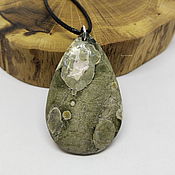 Украшения handmade. Livemaster - original item Rhyolite pendant Forest of Spring. Handmade.