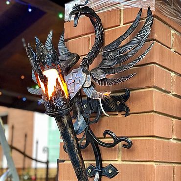 Ručně vyráběné zahradní lampy. Fair of Masters - ručně vyráběná lampa Dragon. Ruční.