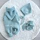 Комплект на выписку, на 0-3 месяца. Комплект одежды для выписки. safina_knit. Интернет-магазин Ярмарка Мастеров.  Фото №2