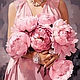 Painting girl and pink peonies. buy painting artist, Pictures, St. Petersburg,  Фото №1