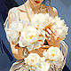 Painting girl and white peonies. buy painting artist, Pictures, St. Petersburg,  Фото №1