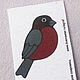 Order Felt pattern for Bullfinch Brooch. agraf. Livemaster. . Embroidery kits Фото №3