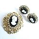 Set with cameos brooch and CORO clips, Vintage jewelry sets, Samara,  Фото №1