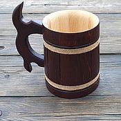 Посуда handmade. Livemaster - original item Wooden beer mug for ash wood 