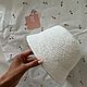 Белая панама из рафии, вязаная панама. Панамы. Buton_Home_Decor. Интернет-магазин Ярмарка Мастеров.  Фото №2