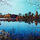 Осеннее отражение. Картины. Галина. Интернет-магазин Ярмарка Мастеров.  Фото №2