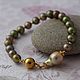 gold plated bracelet with pearls Kasumi 'backwater', Bead bracelet, Omsk,  Фото №1
