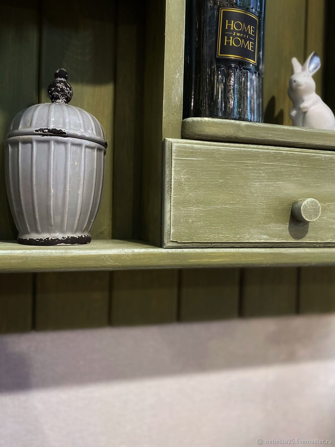 Настенная деревянная полка в стиле прованс в интернет-магазине Ярмарка ...