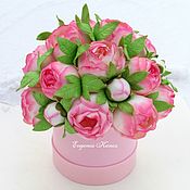 Для дома и интерьера handmade. Livemaster - original item Night Light Peonies in a Hatbox Pink Bouquet Gift Decor. Handmade.