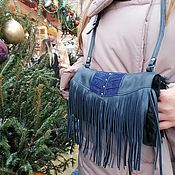 Сувениры и подарки handmade. Livemaster - original item Gift for February 14 Muff Hand Bag made of leather with sheepskin fur. Handmade.
