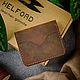 Картхолдер кожаный ручной работы коричневый HELFORD Деккер2. Картхолдер. HELFORD изделия из натуральной кожи. Ярмарка Мастеров.  Фото №4