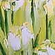 Oil painting with delicate white flowers. White tulips. Pictures. Zabaikalie. My Livemaster. Фото №4