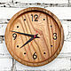 Часы настенные из дерева карагач, Часы классические, Москва,  Фото №1