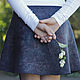 Felted skirt girl's 'Roses in graphite'. Child skirt. Nataly Kara - одежда из тонкого войлока. Online shopping on My Livemaster.  Фото №2