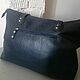 Bag Leather Women's Shopping Bag Blue. Shopper. POLLI (cymoza). My Livemaster. Фото №4