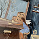 Order 'Wait for autumn' acrylic painting (angel, cafe). Nadezda Perova. Livemaster. . Pictures Фото №3