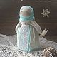 Кукла-оберег " Рождественский Ангел" (Бирюза, молочный), Народная кукла, Братск,  Фото №1