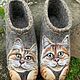 Тапочки-чуни «Коты», Тапочки, Солнечногорск,  Фото №1