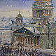 Watercolor painting 'First snow' St. Isaac's Cathedral Landscape. Pictures. Pictures for the soul (RozaSavinova). My Livemaster. Фото №4