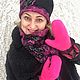 Валяный Комплект шапка и нифуляр «мисс Петунья» для женщин, Шапки, Ижевск,  Фото №1