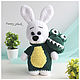 Bunny in a crocodile costume, Stuffed Toys, Azov,  Фото №1