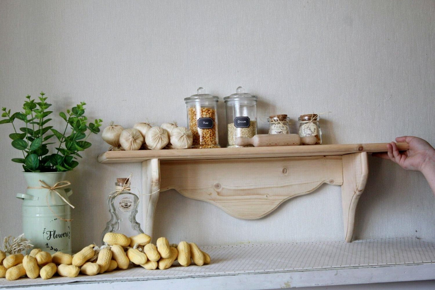 Полка для кухни деревянная в стиле Прованс в е Ярмарка .