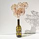 Бутылка с латунным деревом, витражная ваза для сухоцветов. Вазы. OMG Works. Ярмарка Мастеров.  Фото №4