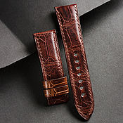 Украшения handmade. Livemaster - original item Crocodile Leather Watch Strap 24 mm (29). Handmade.