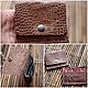 Coin holders: Wallet pocket for banknotes and small things made of leather and suede. Coin boxes. Katorina Rukodelnica HandMadeButik. My Livemaster. Фото №4