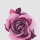 Order FABRIC FLOWERS. Chiffon rose brooch ' Fuchsia in pink'. fioridellavita. Livemaster. . Brooches Фото №3
