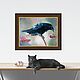 A picture of a Raven on a rowan tree! oil, 30*40 cm, Pictures, Belaya Kalitva,  Фото №1
