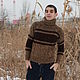 Men's chunky sweater "Gold autumn". Mens sweaters. Authorial Knitting Gayane. My Livemaster. Фото №6