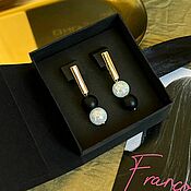 Украшения handmade. Livemaster - original item Black earrings gilt 18 carat. Earrings with shungite as a gift. Handmade.