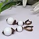Order Copper earrings 'White berry' with natural white agate. AnnaCraft. Livemaster. . Earrings Фото №3
