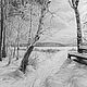 Рисунок Зима. Иллюстрации и рисунки. Картины от художника Наталии Корбух. Интернет-магазин Ярмарка Мастеров.  Фото №2