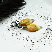 Украшения handmade. Livemaster - original item Leaves earrings with Jasper. Handmade.