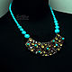 Turquoise Necklace (393) designer jewelry. Necklace. Svetlana Parenkova (parenkova). My Livemaster. Фото №6