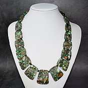 Украшения handmade. Livemaster - original item NEW!Natural green variscite and agate necklace. Handmade.