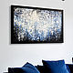 Oil painting abstraction in a frame. Blue and white painting. Pictures. larisa-chigirina (larisa-chigirina). My Livemaster. Фото №6