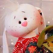 Куклы и игрушки handmade. Livemaster - original item Hare textile. Christmas. Handmade.