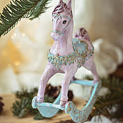 Сувениры и подарки handmade. Livemaster - original item Christmas toys: rocking horse. Handmade.