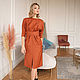 Silhouette dress made of Terracotta wool, orange wool dress. Dresses. mozaika-rus. Online shopping on My Livemaster.  Фото №2