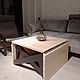 Стол - трансформер "FLAX" 150х60. Столы. DecorinWood. Ярмарка Мастеров.  Фото №4