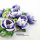 Set of polymer clay with flowers and beads 'Crocuses'. Jewelry Sets. Bionika - Polymer Clay Jewelry (Bionika). Online shopping on My Livemaster.  Фото №2